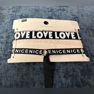 NWT Primark Y2K Aesthetic Choker Vault – 4 Piece Set